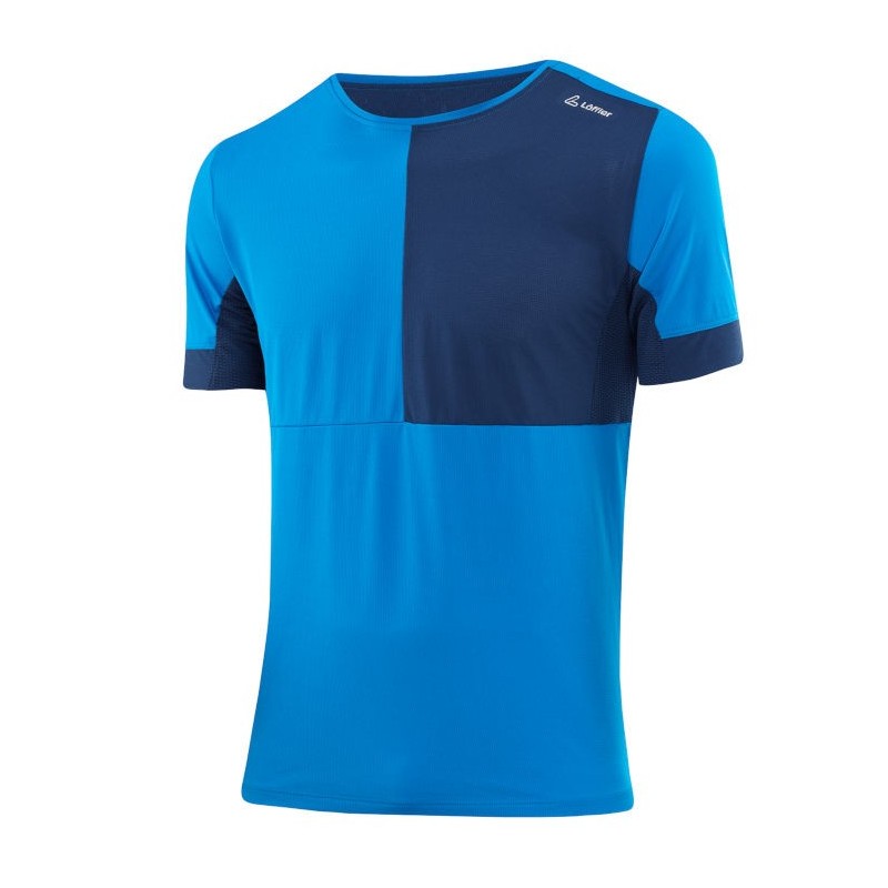 лёгкая мужская футболка Löffler M Race Shirt Block индиго лёгкая мужская футболка Löffler M Race Shirt Block индиго